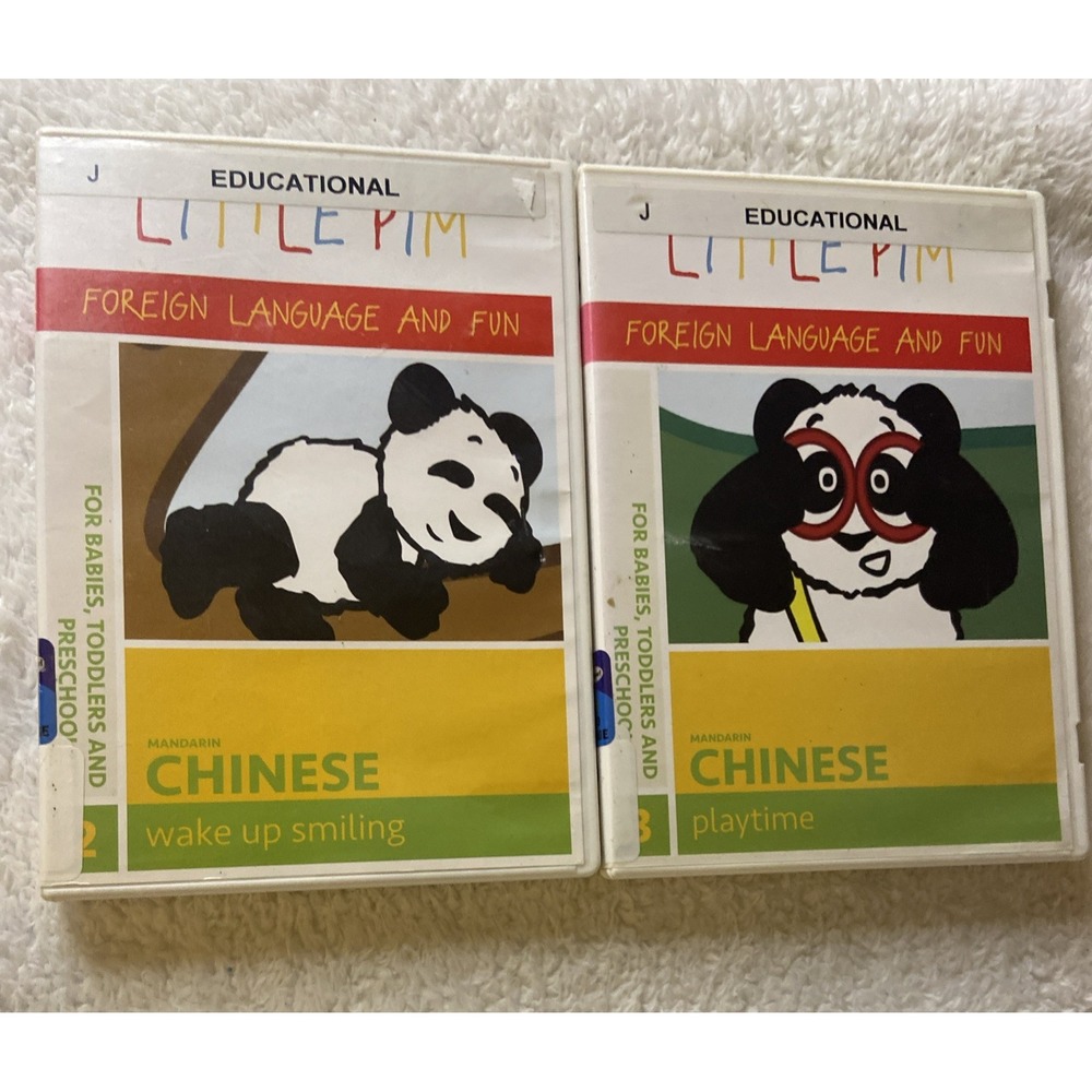 Little Pim Mandarin Chinese Volume 2 & 3 Wake Up Smiling Playtime Dvds Lot Of 2